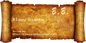 Blasy Bianka névjegykártya